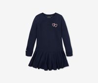 Girls Polo French Terry Dress  Navy - thumbnail