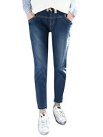 Casual Elastic High Waist Denim Pant - thumbnail