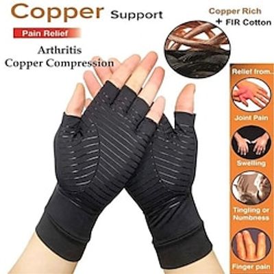 1 Pair Compression Arthritis Gloves, Copper Half Finger Compression Gloves Pain Relief Care Gloves Lightinthebox 1 Pair Compression Arthritis Gloves, Copper Half Finger Compression Gloves Pain Relief Care Gloves Lightinthebox