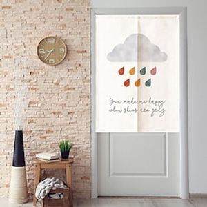 Japanese Noren Curtain Door Cover Doorway Curtain Panel Traditional Cute Cloud Printed Door Tapestry Room Divider Curtains for Kitchen Sushi Bathroom Livingroom Bedroom miniinthebox