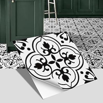4pcs Vinyl Tile Stickers Peel And Stick Home Decoration Wallpaper Peel And Stick Wall Stickers Thickened Waterproof Non-Slip Wear-Resistant Self-Adhesive Floor Stickers 20x20cm/30x30cm miniinthebox