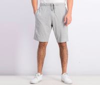 Mens Peached Jeresy Drawstring Short  Heather Grey - thumbnail