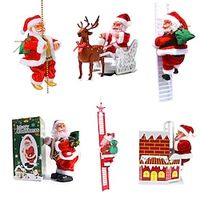 Christmas Decorations Deals! Abcnature LED Christmas Decoration Santa Claus Electric Climbing Hanging Xmas Toys miniinthebox