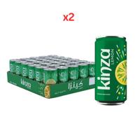 Kinza Carbonated Drink Lemon 185Ml Pack of 30 - Bundle of 2 Cartons