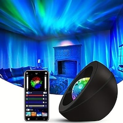 1pc LED Night Light Projector Bedroom Projector APP Aurora Projector Kids Room Night Light Home Theater Ceiling Light Room Decoration Suitable For Baby Adults Bedroom Playroom Home And Party miniinthebox