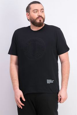 Mens Round Logo T-Shirt Black Mens Round Logo T-Shirt Black