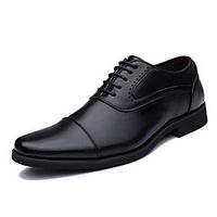 Men's Oxfords Business Classic Preppy Daily Faux Leather Black Brown Spring miniinthebox - thumbnail