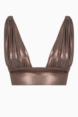 Bahamas Bikini Top in Metallic Nylon Bahamas Bikini Top in Metallic Nylon