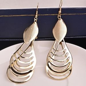 1 Pair Silve Gold Drop Layered Ear rings Dangle Earrings For Women's Festival Alloy Jewelry Lightinthebox