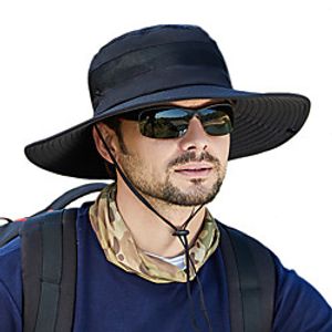 Adults' Wide Brim Sun Hat Bucket Hat Packable Quick Dry Breathable Spring Summer Polyester Hat for Fishing Camping  Hiking Lightinthebox
