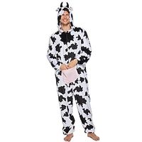 cow Kigurumi Pajamas Adults' Men's Women's Cute Funny Costume Carnival Masquerade Christmas Halloween Carnival Easy Halloween Costumes Lightinthebox - thumbnail