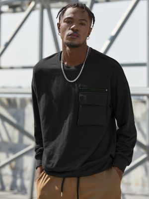 KOYYE Men Casual Solid Color Long Sleeve T-Shirt KOYYE Men Casual Solid Color Long Sleeve T-Shirt