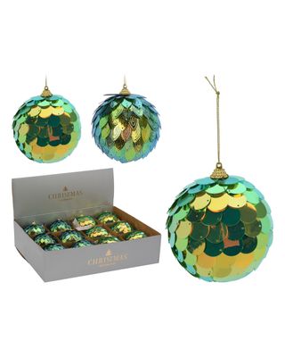 Homesmiths Christmas Ball Fish Scales Iridesce Assorted 1 Piece