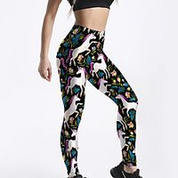 Women's High Waist Yoga Pants Cropped Leggings Tights Tummy Control Butt Lift Quick Dry White Yoga Fitness Gym Workout Summer Sports Activewear High Elasticity Skinny  Athletic  Athleisure Lightinthebox - thumbnail