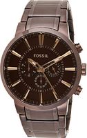 Fossil Million Dollar Brown Chronograph Stainless Steel Watch Analogue Men's Watch with Quartz Movements Stopwatch and Timer Functionality, Brown/Brown, Dress, FS4357 - thumbnail