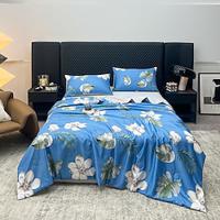 Summer Cooling Quilt Tencel Full Simplicity Bedspread Full Size Floral Bedding Coverlet for All Seasons Washed Tencel Summer Quilt Suitable for Children Summer Quilt Single Piece Pillowcases Not Included Lightinthebox