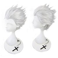 Silver White Short Men's Cosplay Wig Halloween Wig miniinthebox - thumbnail