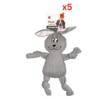 Fofos Fluffy Rabbit Dog Toy (Pack of 5)