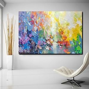 Oil Painting Handmade Hand Painted Wall Art Abstract Lake SceneryYellow Landscape Home Decoration Decor Rolled Canvas No Frame Unstretched miniinthebox