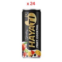 Hayati Fruit Cocktail Sparkling Fruit Juice Can Soda 250ml Pack Of 24