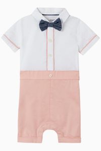 Mock Shirt Cotton Romper