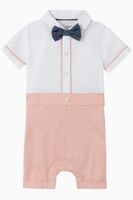 Mock Shirt Cotton Romper - thumbnail