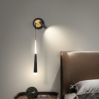 Mid-Century Modern Wall Lights, Linear Black Vanity Lamps, 3000K Warm WhiteLED Wall Spot Lights, Bedside Reading Wall Lamp, Linear Hanging Wall Lights for Headboard Bedroom 110-240V Lightinthebox