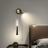 Mid-Century Modern Wall Lights, Linear Black Vanity Lamps, 3000K Warm WhiteLED Wall Spot Lights, Bedside Reading Wall Lamp, Linear Hanging Wall Lights for Headboard Bedroom 110-240V Lightinthebox - thumbnail