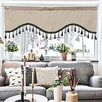 Kitchen Curtain Panels, Short Cafe Curtain, Valance Curtain Farmhouse For Living Room Bedroom Patio Balcony Door Window Treatments Room Darkening Lightinthebox - thumbnail
