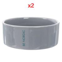 Trixie Be Nordic Ceramic Bowl For Dog Grey 1.4L (Pack of 2)