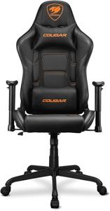 Cougar Gaming Chair Armor Elite, Steel-Frame, Breathable PVC Leather, 160° Recliner System, 120Kg Weight Capacity, 2D Adjustable Arm-Rest, Black - CG-CHAIR-ARMOR-ELITE-BLK