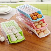 KCASA KC-SR05 Refrigerator Fridge Freezer Stackable Slope Drawer Egg Storage Box Organizer Container - thumbnail