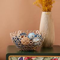 Metallic Decorative Basket - 30 cms