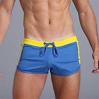 Men's Swim Trunks Daily Beach Breathable Quick Dry Drawstring Elastic Waist Color Block Short Sport Casual Activewear Black White Micro-elastic Lightinthebox - thumbnail