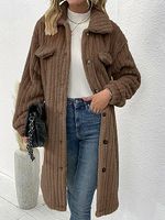 2023 Autumn And Winter Cross-border Amazon European And American Clothing New Furry Lapel Long-sleeved Plush Tops And Jackets For Women - thumbnail