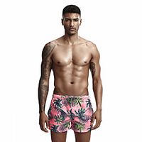 Men's Shorts Sports Holiday Shorts Pants Graphic Tropical Short Print Blushing Pink miniinthebox - thumbnail