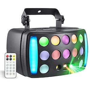 DJ Lights Stage Disco Light 4 in 1 with RGBW Derby Beam Red Green Pattern Light Led Strobe and Dynamic Marquee Remote  DMX Control Great for Disco Club Party DJ Stage Lighting Lightinthebox