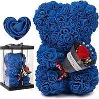 TEDDY Day Rose Eternal Flower Valentine's Day Birthday Gift to Girlfriend Rose Bear with Flower Gift Flower Lightinthebox - thumbnail
