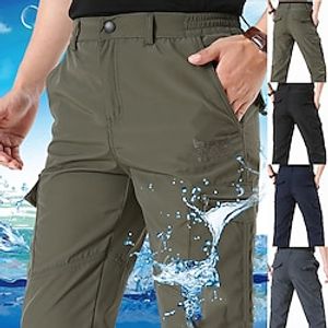 Men's Hiking Pants Trousers Work Pants Military Winter Outdoor Windproof Breathable Water Resistant Quick Dry Pants  Trousers Bottoms Zipper Pocket Elastic Waist ArmyGreen Black Hunting Climbing Lightinthebox