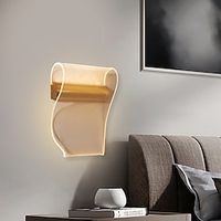 LED Wall Sconce Lamp Indoor Minimalis Copper Acrylic Wall Mount Light Long Home Decor Lighting Fixture Indoor Wall Wash Lights for Living Room Bedroom 110-240V miniinthebox - thumbnail