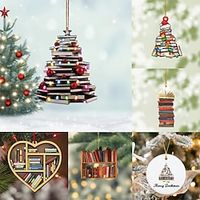 Christmas Tree Ornament, 2D Acrylic Christmas Tree Decoration Xmas Decor Gift Lightinthebox - thumbnail