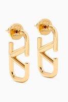 Valentino Garavani VLOGO Earrings in 18k Gold-Plated Brass - thumbnail