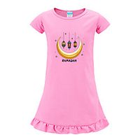Kids Little Girls' Dress Cartoon Animal Festival Print Blushing Pink Rainbow Knee-length Short Sleeve Dresses Children's Day Spring   Fall Spring  Summer Slim 2-8 Years Lightinthebox - thumbnail