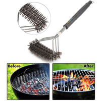 New Stainless Steel Wire Grill Cleaning Tool BBQ Brush Cleaner Barbecue Tool