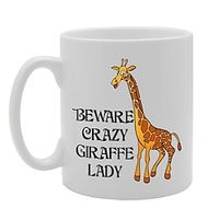 Beware Crazy Giraffe Lady Coffee Mug - Ceramic Coffee Cup for Summer or Winter Drinks: Perfect Birthday, Holiday, New Year, or Valentine's Day Gift - 1pc Lightinthebox