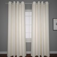 Jacquard 2-Piece Curtain Set with Eyelets - 260x130 cms - thumbnail