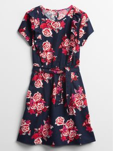 Kids Ruffle Print Dress