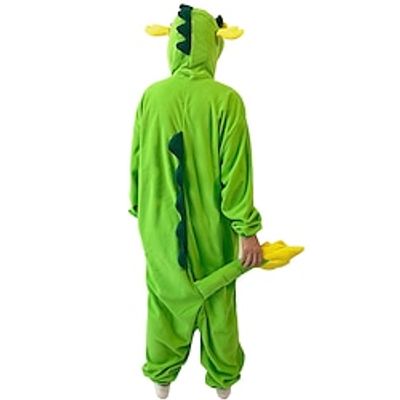 Adults' Kigurumi Pajamas Cartoon Dragon Animal Onesie Pajamas Funny Costume Terylene Cosplay For Men and Women Carnival Animal Sleepwear Cartoon miniinthebox