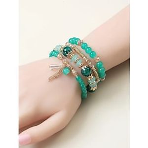 Women's Bead Bracelet Fancy Fashion Wedding Punk Fashion Cute Personalized Alloy Bracelet Jewelry Blue For Party Evening Gift Birthday Festival Lightinthebox
