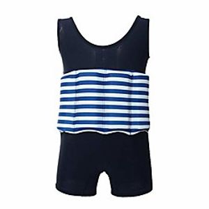 rainbow striped floatation swimsuit with removable buoyancy for 1-6 years boys girls toddler float suit kids summer sleeveless swim training aid vest jacket one piece floating swimwear green 4-5t Lightinthebox